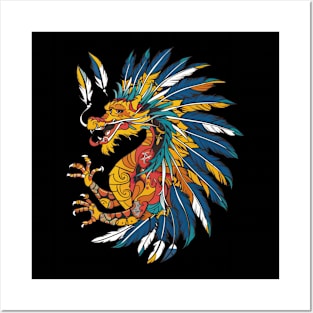 Beautiful native American dragon Posters and Art